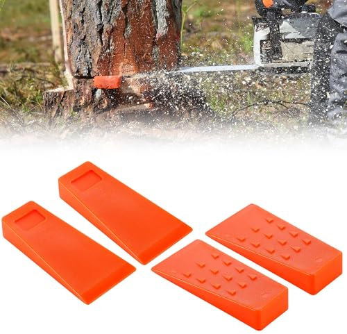Fällkeil Kunststoff - 4 Stück Kettensägen Fällkeil, 5.5 Zoll Spaltkeil für Holz, Holzfällerzubehör Werkzeuge, Forst Zubehör: Forstkeile und Baumkeile Kunststoff für kontrolliertes Fällen von Bäumen