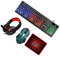 OSALADI 1juego Teclado Ratón Auriculares y Alfombrilla USB Conjunto Completo De Accesorios para Ordenador Diseño Ergonómico y Retroiluminado para Oficina