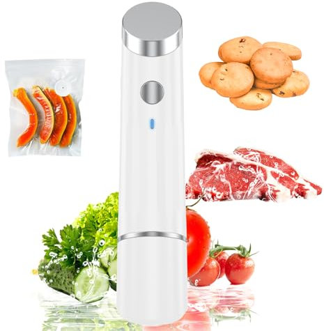 AirBanish Vacuum Sealer, Handheld Vacuum Sealer for Food, Compact Cordless Vacuum Sealer Machine for Travel, Fresh & Save Meal Prep (Vacuum Sealers + 30 Reusable Vacuum Seal Bags)