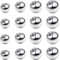 OHREN 16 pièces Boules de Piercing, Remplacement Acier Inoxydable pour Filetage Extérieur Lèvres Septum Hélix Langue Ventre Bijoux, piercing arcade (3/4/5/6mm) (Argent)