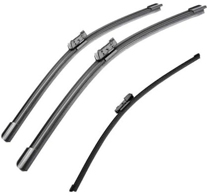 SPAMFAFGHQ 1/2/3/4/6STK Scheibenwischer Für S&Koda Für Fabia Combi/Wagon 2015 2016 2017 Vorne Hinten Wischerblätter Bürsten Auto Zubehör(3 Stck.)