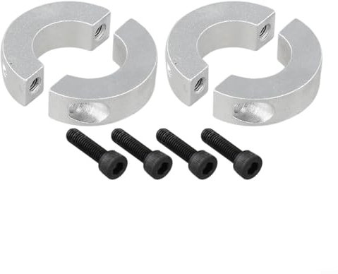 Lot de 2 manchons de collier de serrage double fendus en alliage d'aluminium pour une utilisation mécanique 25 mm