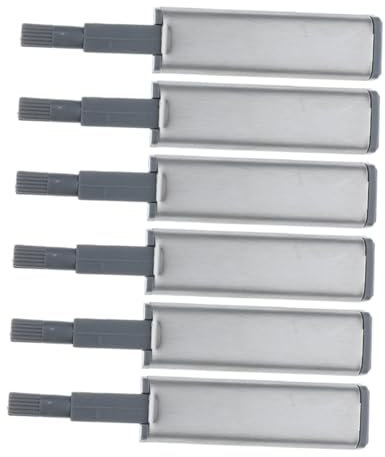 WOONEKY 6stücke Soft Closing Cabinet Door Hinges Push to Open Türdämpfer Stahlgehäuse Leise Scharniere Für Schranktüren Badezimmer Küche Ohne Griffinstallation