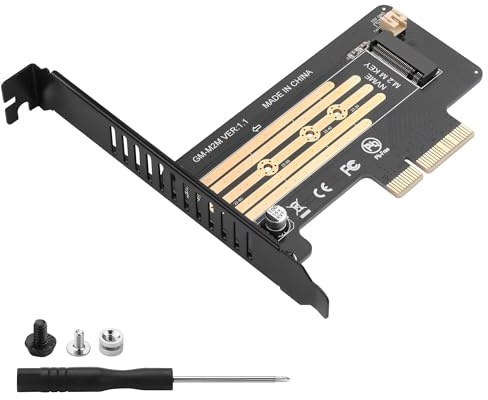ELFJMZP M.2 PCIe x4 Adapter für 2280/2260/2242/2230 M.2 NVMe SSD Konvertierungskarte
