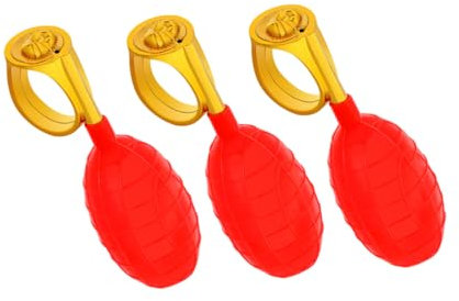 WOONEKY 3 Stück Wassersprühspielzeug Rote Wassersprüh Ringe für Aprilscherze und Partys Prank Accessoire für Lustige und Streiche