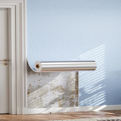 Isoliertapete Selbstklebend, Dämmtapete für Innenwände 3MM/5MM, PVC-Schaumstoffrolle, Dampfsperre Folie, Hitzeschutzplatte, Isolierfolie Dämmfolie(Blau,50 x 500 x 0.5 cm)