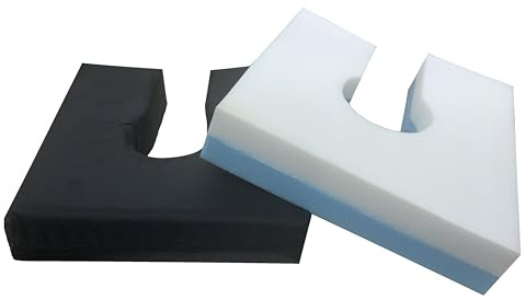 Gar Medical Hufeisenförmiges, wasserdichtes Anti-Dekubitus-Kissen mit Comfort Anatomischem Schaumstoff – Hämorrhoiden- und Steißbeinkissen, orthopädisches Kissen (Viskoelastisch+ HR Schaum)