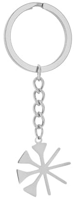 LUTAKU Yazidi Lalish Pfau Edelstahl Schlüsselanhänger Unisex Einzigartiges Accessoire