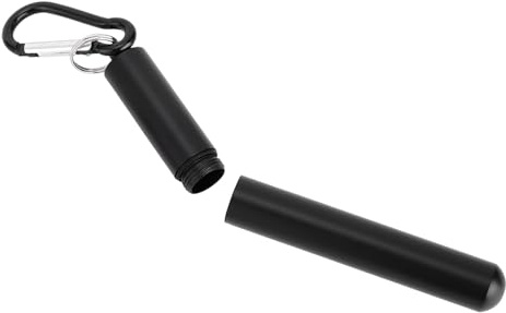 Pajita telescópica reutilizable de acero inoxidable portátil con cepillo de limpieza - Perfecta para café, té con leche y batidos - Ligera y duradera - Disponible en negro y rosa