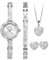 Sekonda Womens Gift Set 22mm Analogue Classic Quartz Watch with Silver Strap Bracelet Necklace and Earings 2528G