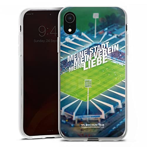 Silikon Hülle kompatibel mit Apple iPhone Xr Case transparent Handyhülle Offizielles Lizenzprodukt VFL Bochum Stadion