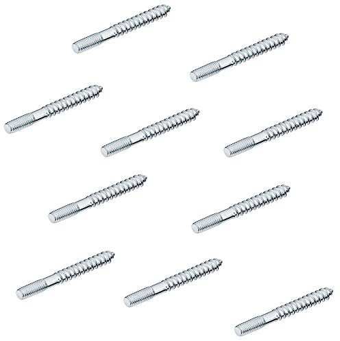 Gedotec Stockschrauben M4 Gewinde-Schraube für Möbelknopf - Griffe - Garderobenhaken & Beschläge | Möbelschrauben M4 x 40 mm | Stahl verzinkt | 20 Stück - Möbelgriff-Schrauben für Holz Wand-Paneele