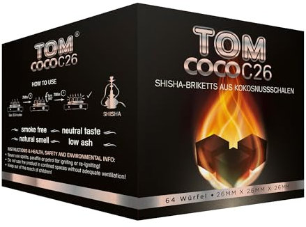 TOM Coco C26 Gold 1kg Shisha - Shishakohle Kohle klein