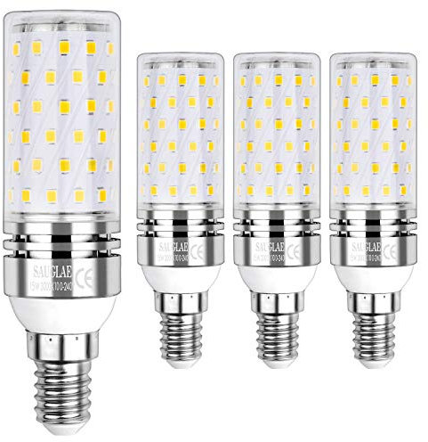 SAUGLAE E14 Led Mais Leuchtmittel 15W, Entspricht 120W Glühbirnen, 3000K Warmweiß, 1700lm, Kleine Edison Schraube Led Birne, 4-Pack
