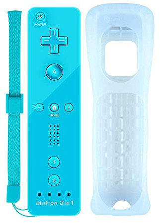 COOLEAD Motion Plus Remote Game Controller per Wii e Wii U Motion Plus Telecomando Remoto Controller per Wii e Wii U con Custodia in Silicone e Cinturino da Polso
