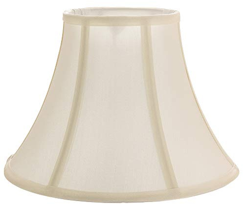 Traditionally Designed Empire Shaped 14 Inch Lamp Shade in Rich Silky Cream Cotton Fabric | 60w Max by Happy Homewares