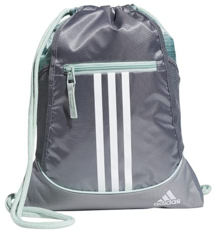 adidas Alliance II Sackpack Auslaufen, Grüne Tönung, zweifarbig, Grau/Weiß, Einheitsgröße, Alliance II Sackpack Auslaufen