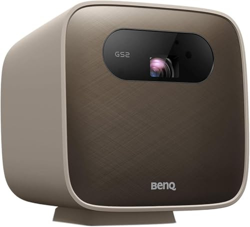 BenQ GS2 Wireless Mini Portable Projector for Outdoor Use | IPX2 Splash & Drop Resistant | Google Cast & AirPlay | Bluetooth Speaker | WiFi | Smart TV App | HDMI | USB-C
