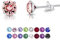 DTPSilver - Damen Ohrringe 925 Sterling Silber und mit Kristallen von Swarovski® Elements 6 mm Runde Ohrstecker - Farbe : Licht Stieg