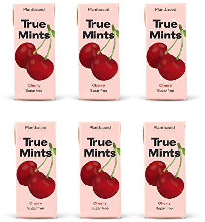 True Mints - 6er SET | KIRSCHE | Pflanzliche und zuckerfreie Pastillen, 6 x 13g, 78 g