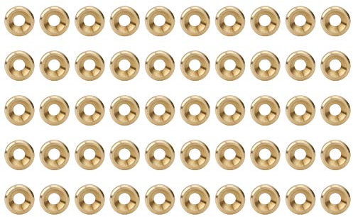 Fafeicy 50pcs Pure Copper Crush Washers Assortment Set, Metric Sealing Cup Washers Kit for Home Decoration and General Repair Projects - M6 Size