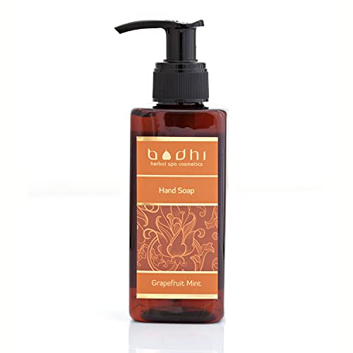 Bodhi® Natürliche Handseife | flüssig GRAPEFRUIT & MINZE 180ml | mit Zusatz von Aloe-Vera | Sensitive Pflegeseife | Bio & vegan