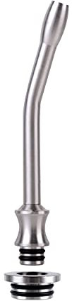 WOLFTEETH 510 810 2 in 1 Extra Lungo Curvo in Acciaio Inossidabile 510 Drip Tip Boccaglio con Adattatore 810 Per Sigaretta Elettronica Vape Serbatoio Vaping Dispositivi,Senza Nicotina e Tabacco 112412