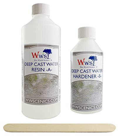 WWS War World Scenics WWScenics | Tiefes Modellwasser 600 g | WSMS-009 | Wasser-Effekt für Modellbau und Dioramen