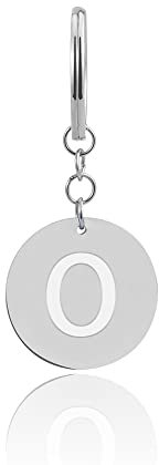GD GOOD.designs Schlüsselanhänger Buchstabe O mit Einkaufswagenchip - Personalisierter Anhänger mit Gravur - Einkaufswagenchip aus Edelstahl Silber - Valentinstag-Geschenk für Sie und Ihn