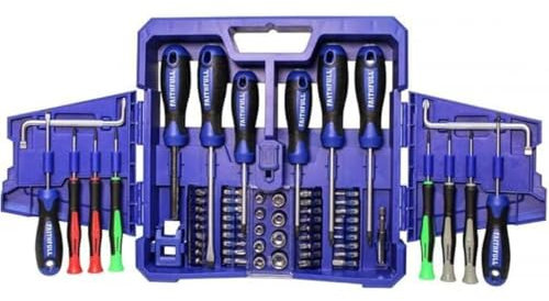Fold Out Screwdriver & Bit Set, 63 Piece