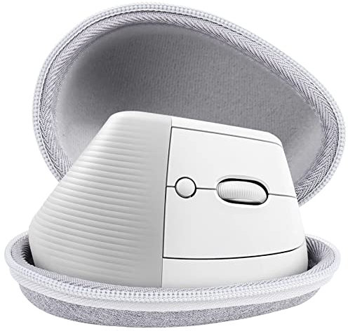 Aenllosi (Case Only) Hard Carry Case Compatible with Logitech Lift Right Vertical Ergonomic Wireless Bluetooth Mouse (Off White)