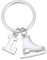 LIKGREAT Schlittschuh Schlüsselanhänger Eiskunstlauf Schlüsselanhänger Initiale Schlittschuhlaufen Charm Schlüsselanhänger Winter Weihnachtsdekoration Geschenke für Frauen Mädchen (L)