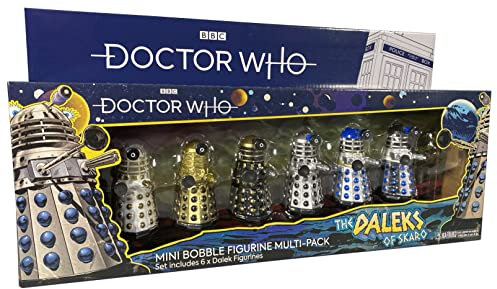 Sporting Profiles Doctor Who The Daleks of Skaro Bobble Figure 6 Pack Gift Set, 3 Inch (A1)