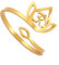TEAMER Resizable Lotus Ring Edelstahl Semikolon Ring Yoga Meditation Om Symbol Ring Inspirierender Schmuck für Frauen Teenager Mädchen (Lotus und OM-Symbol-Gold)
