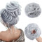 Rich Choices Haarteil Echthaar mit Gummiband, VOLUMINÖS Dutt Haarteil, Haargummi mit Haarn, Haarteil Gutt, Hair Bun, 55g Silber grau