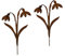 Bornhöft 2er Set Gartenstecker Schneeglöckchen Märzenbecher Gartenstecker Metall Rost Gartendeko Edelrost Rankstab Beetstecker Topfstecker Naturrost 32cm