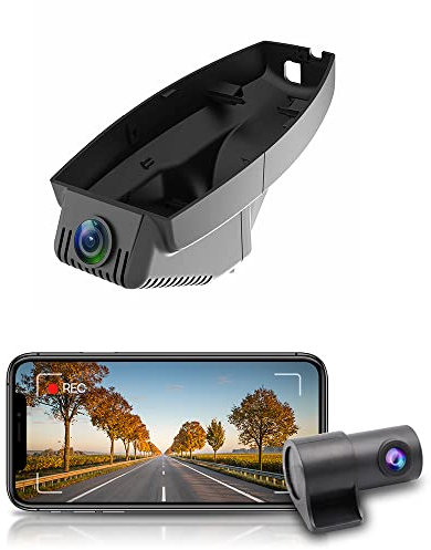 Fitcamx Dashcam Vorne Hinten Kompatibel mit BMW 1 3 5 7 X1 X3 X5 X5 M X6 M3 E Chassis (HD2-6035), E88/E92/E93/E60/61/E65/66/E84/E83/E70/E72/E93, OEM 1440P+1080P Dashcam 2K WiFi, G-Sensor, 64GB Karte
