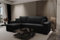 Kaiser Möbel, Ecksofa mit schlaffunktion, mit Bettkasten, Schlafsofa Atos, Designer Sofa, Modern Design Couch, Polsterecke, Freistehend, Polsterung Samt, Schwarz Links