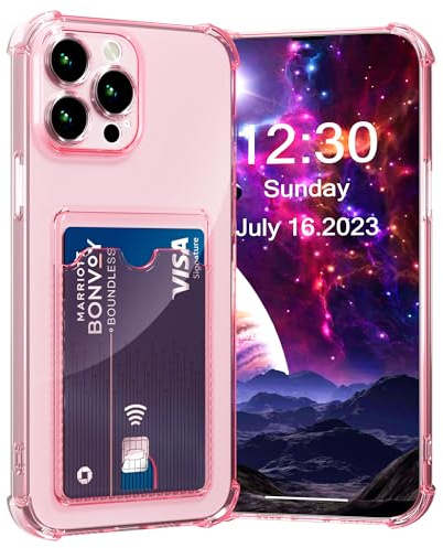 AKABEILA Case for iPhone 12 Pro Max Clear Slim Phone Case Soft TPU Wallet Case Bag Cover with Card Slot Holder Shockproof 6.7 Inch