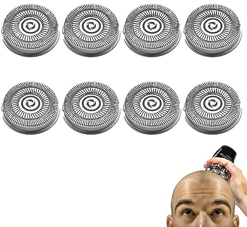 Ersatzkopf passend für Skull Shaver Pitbull Elektrorasierer (8 Stück)