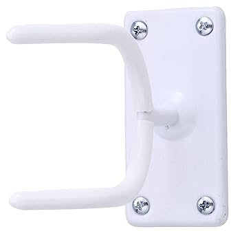 Fenteer Bügelbrett-Aufhänger, Bügelbrett-Haken, platzsparend aus Metall, an der montierter Bügelbrett-Halter, Organizer für Nähzimmer, Weiß