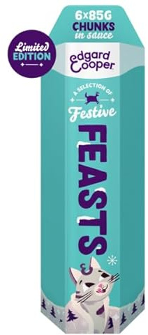 Edgard & Cooper Katzenfutter Nass Getreidefrei Katze Adult Erwachsene Sterilisierte oder Aktive Nassfutter Natürliche Stückchen in Soße festlicher, Multipack 85g x 6, Schmackhafte, Ausgewogene