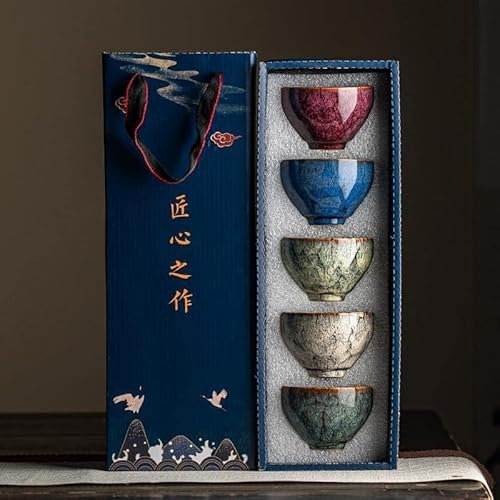SOYDAN Tea Cup Teacup Set Bowl Large Capacity Pretty Tea cupp Loose Tea Cup Floral Tea Cups Tea Cup Gift Set Mini Tea Cups 276 (Color : Jade Foot Cup)