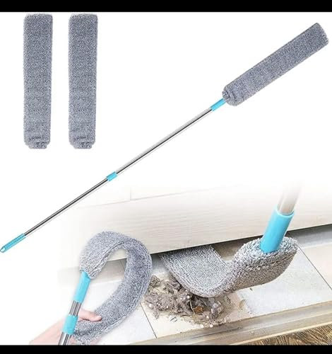 Sorreshop S.R.L.S Spazzola cattura polvere in Microfibra Spolverino con Manico Flessibile e Allungabile
