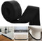Plinthe PVC Souple, Plinthe Souple Autoadhésive 35mm x 10m, Plainte Adhesive PVC, Plinthe Adhesive - Angle Plinthe Cuisine - Baguette Finition PVC - Convient pour Cuisine et la Salle de Bain (Noir)