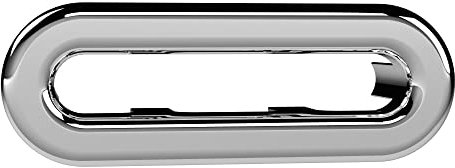 Balterley Sink Overflow Cover, Oval Design Overflow Sink Hole Cover, Basin Over Flow Ring, Over Flow Cap for Basins, Ceramic Accessories for Vanity Basin, Bathroom Sinks - 50 x 26mm (Chrome)