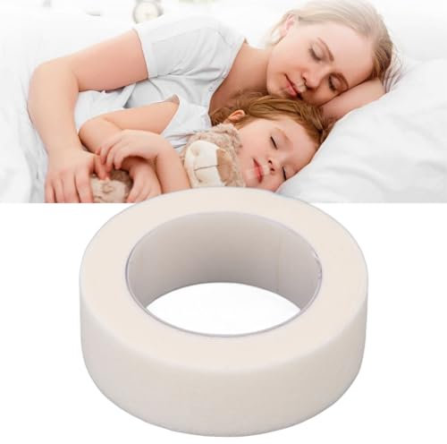 Topyond Selbstklebendes Schlaf-Mundband,Hypoallergene Schlafhilfe Für Die Nasenatmung,9 M Roll-Mundbandstreifen gegen Schnarchen, Wimpern Tape Wimpernverlängerung Band