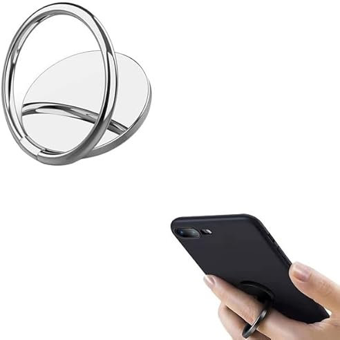 Universal 360 Rotatable Metal Ring Holder - Suitable for All Smartphones, Lazy Holder (Silver)