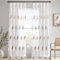 MIULEE Gardinen Vorhänge mit Kräuselband, Vorhang Wohnzimmer Kaffee und Weiß Blätter Muster, Schöne Stickerei Gardine 2er Set Modern Schlafzimmer Fenster H 260 X B 140 cm