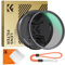 K&F Concept Nano-D Filtro Polarizador Circular CPL con Tapa de Lente, Filtro Polarizador de Vidrio Óptico con 24 Capas Revestimiento Nano para Objetivo 72mm con Un Paño de Limpieza